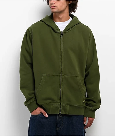 Pro Club Vintage Green Zip Hoodie