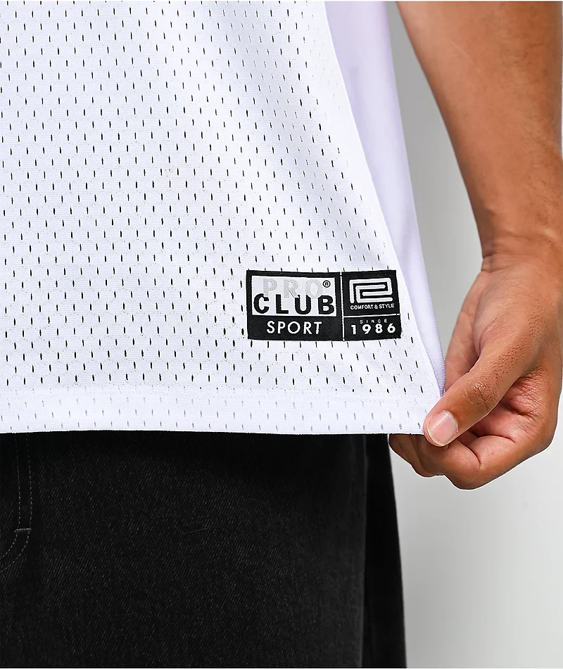 Pro Club White Heavyweight Football Jersey