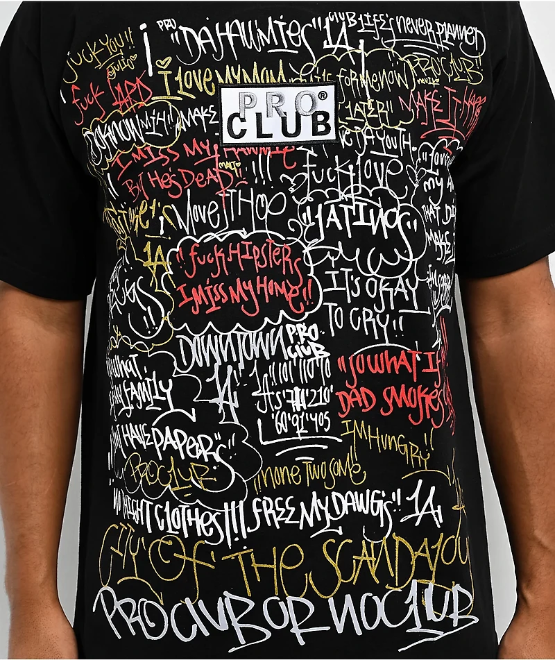 Pro Club x DoKnow Box Logo Black T-Shirt