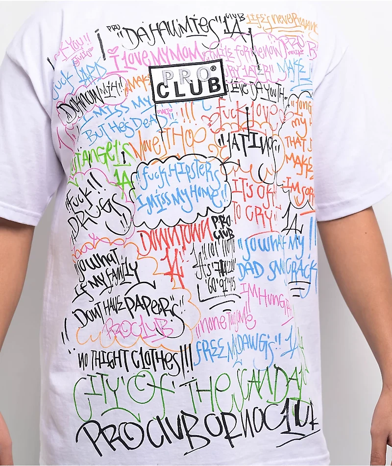 Pro Club x DoKnow Box Logo White T-Shirt