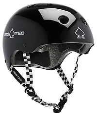 Pro-Tec Classic Black & Checkered Skateboard Helmet