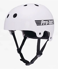 Pro-Tec Lasek CPSC Old School Gloss White Skateboard Helmet