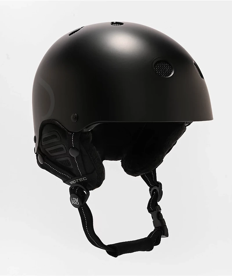 Pro-Tec Low Pro Matte Black Snowboard Helmet