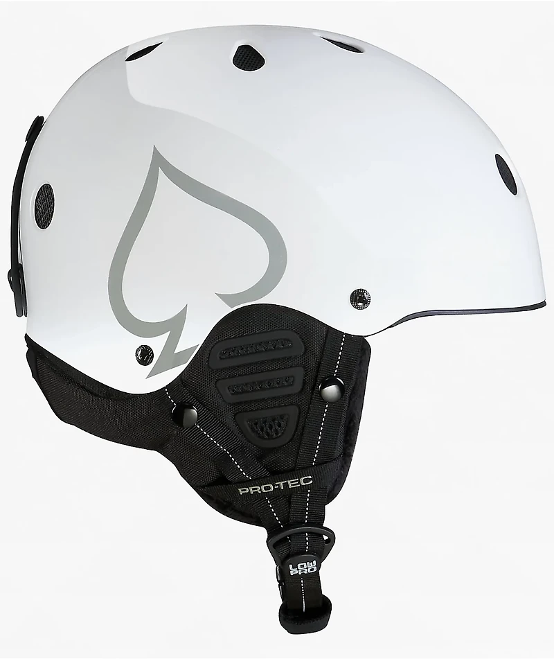 Pro-Tec Low Pro Matte White Snowboard Helmet