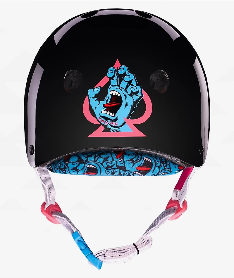 Pro-Tec x Santa Cruz Low Pro Certified Gloss Black Skateboard Helmet