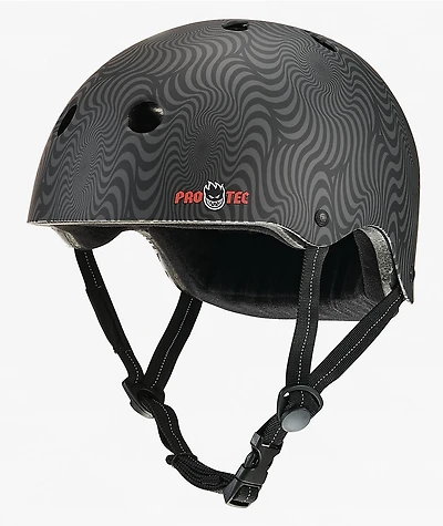 Pro-Tec x Spitfire Low Pro Certified Black Swirl Skateboard Helmet