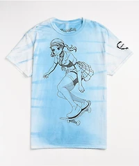 Proper Gnar School Skate Blue Tie Dye T-Shirt