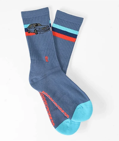 Psockadelic Jake M3 Blue Crew Socks