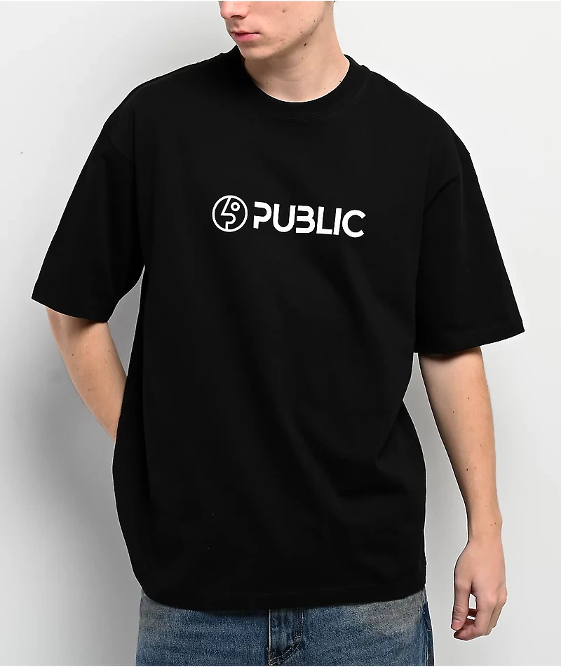 Public Logo Black T-Shirt
