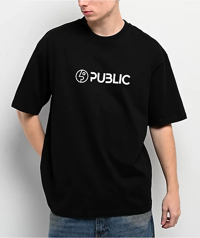 Public Logo Black T-Shirt