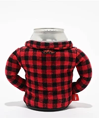 Puffin The Lumberjack Red Can Cooler