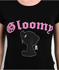 Punx N Kisses x Gloomy Bear Doomed Black Crop T-Shirt