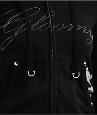 Punx N Kisses x Gloomy Bear Gloomy Studded Black Zip Up Hoodie