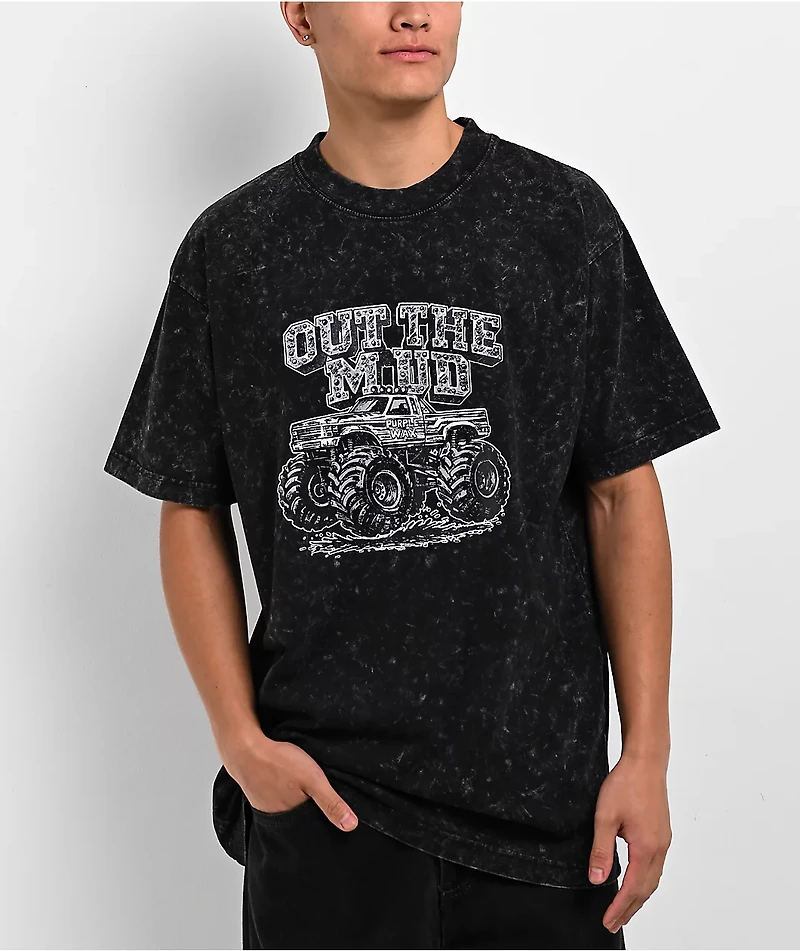 Purple Wax Bigfoot Black Wash T-Shirt