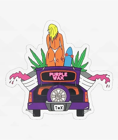 Purple Wax Pop Trunk Wave Sticker