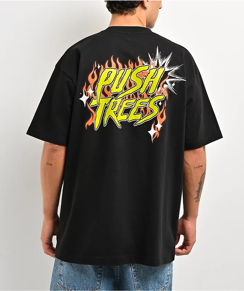 Push Trees Blaze Black T-Shirt