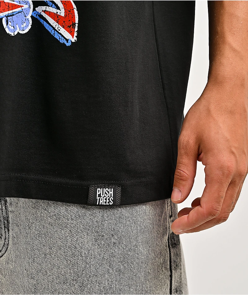 Push Trees Day & Night Black T-Shirt