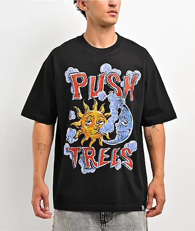 Push Trees Day & Night Black T-Shirt