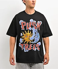 Push Trees Day & Night Black T-Shirt