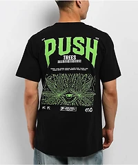 Push Trees Delusional Black T-Shirt