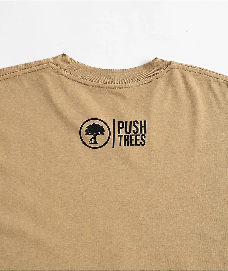 Push Trees Hug Tan T-Shirt