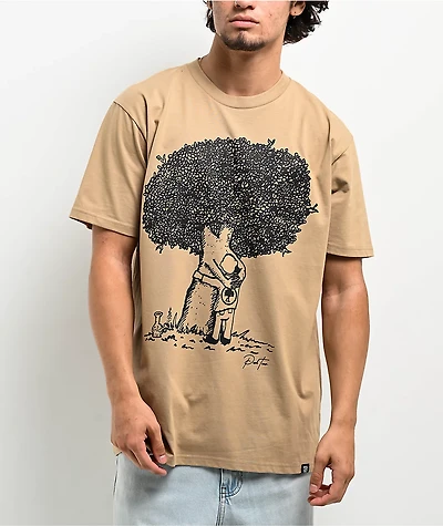 Push Trees Hug Tan T-Shirt