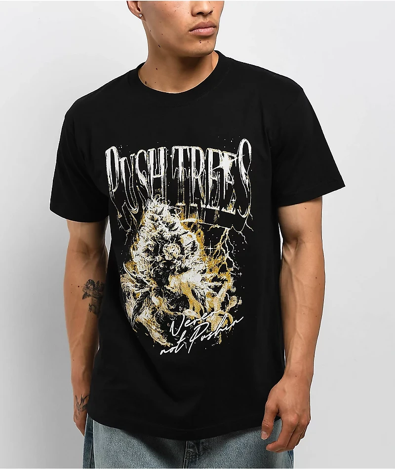 Push Trees Rapper Weed Black T-Shirt