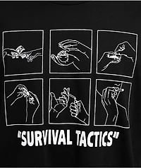 Push Trees Survival Tactics Black T-Shirt