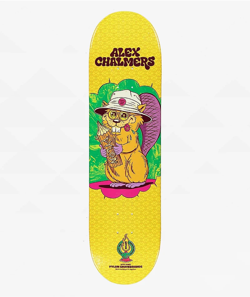 Pylon Chalmers Blotter Beaver 8.25" Skateboard Deck