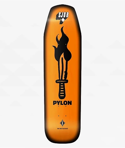 Pylon x Sam James Coffee The Pick Butterknife 9.0" Skateboard Deck