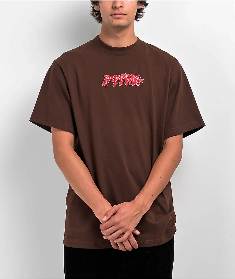 Pythia Red Logo Brown T-Shirt