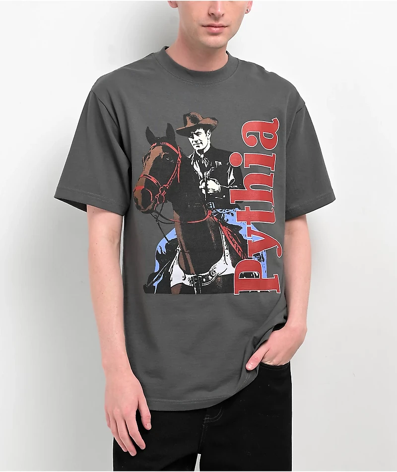 Pythia Vintage Cowboy Charcoal T-Shirt