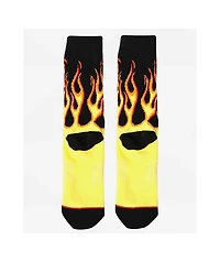 Pyvot Flames Black Crew Socks