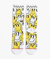 Pyvot Melted Smile White Crew Socks