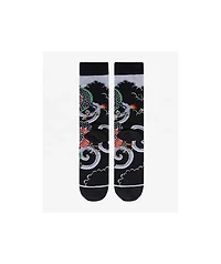 Pyvot Way Of The Dragon Black Crew Socks