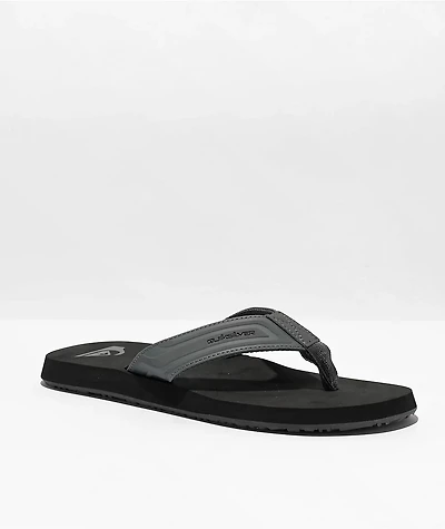 Quicksilver Monkey Wrench Black & Core Grey Sandals