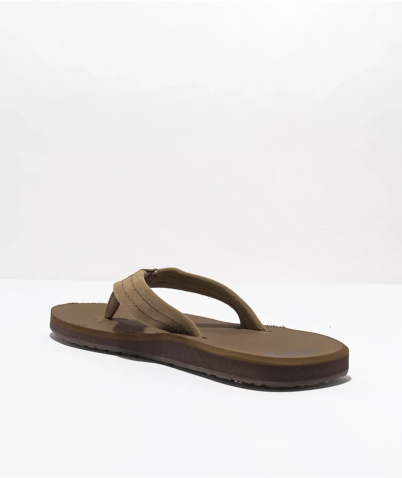 Quiksilver Carver Brown Suede Sandals