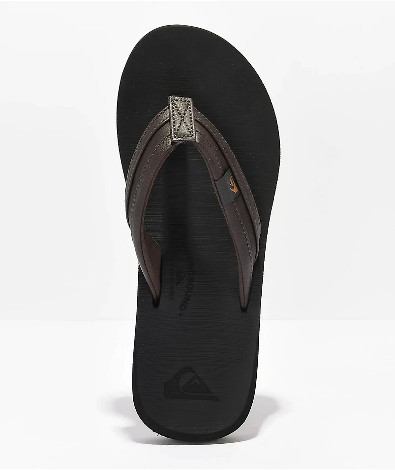 Quiksilver Carver Squish Brown & Black Sandals