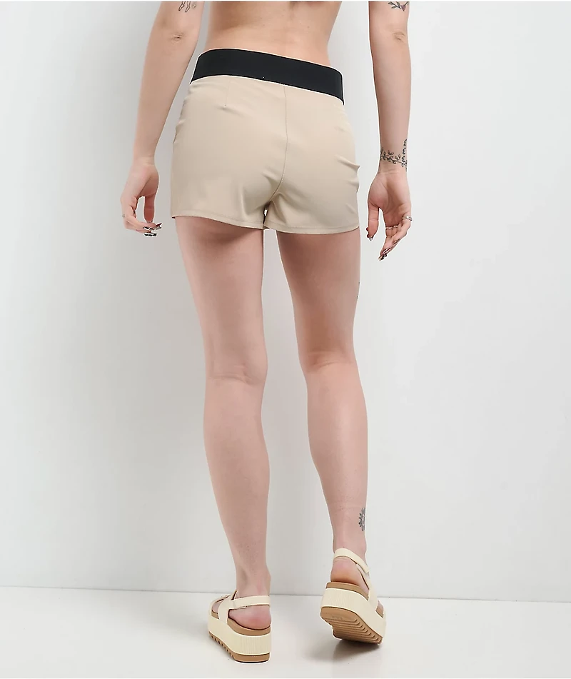 Quiksilver Kelli Contrast Tan Women's Board Shorts