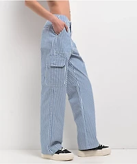 Quiksilver Lizzie Stripe Blue & White Cargo Pants