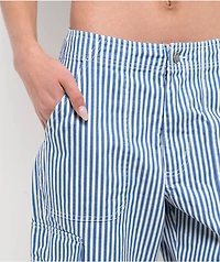 Quiksilver Lizzie Stripe Blue & White Cargo Pants