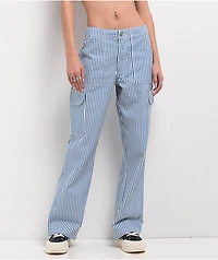 Quiksilver Lizzie Stripe Blue & White Cargo Pants