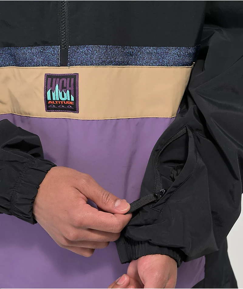 Quiksilver Steeze Black 10K Anorak Snowboard Jacket