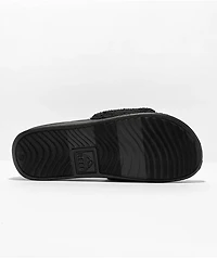 REEF One Chill Black Slide Sandals