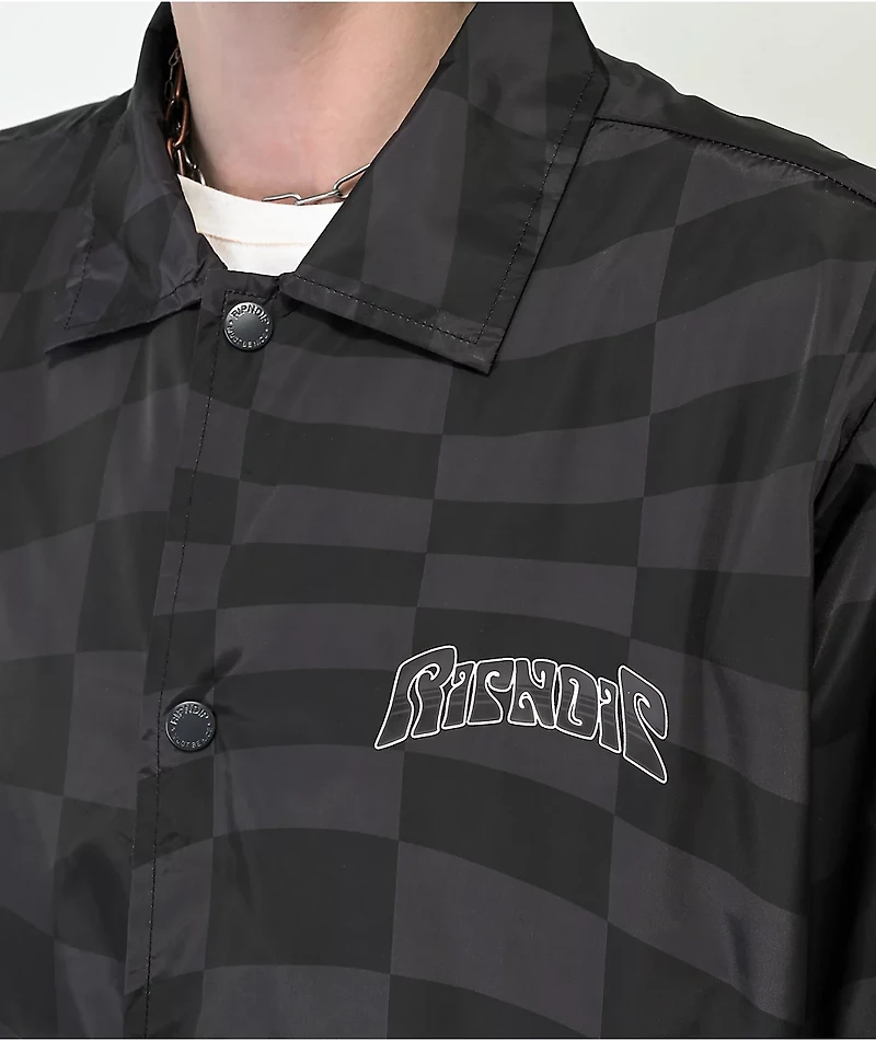 RIPNDIP Black Checkered Coaches Jacket
