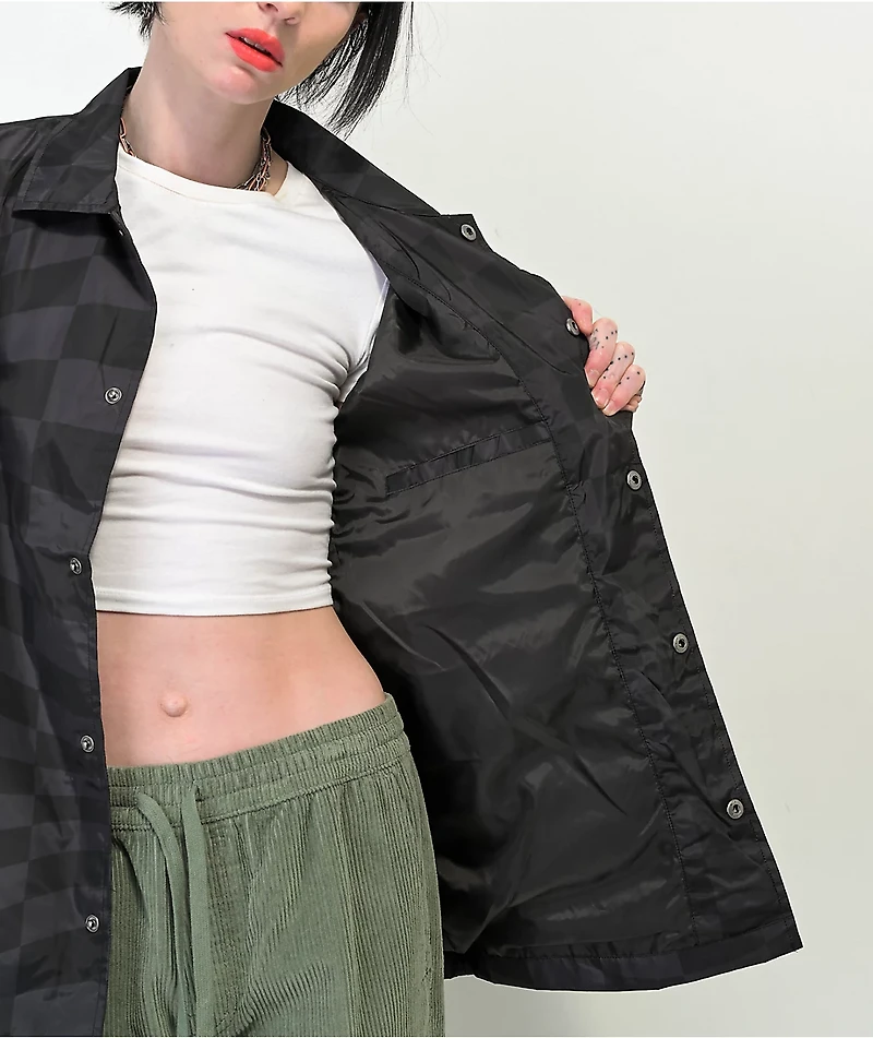 RIPNDIP Black Checkered Coaches Jacket