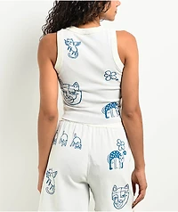 RIPNDIP Blonded Knit Reversible Off White Tank Top