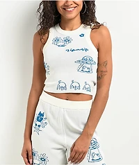 RIPNDIP Blonded Knit Reversible Off White Tank Top