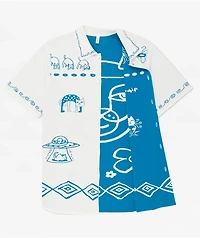 RIPNDIP Blonded White & Blue Reversible Short Sleeve Shirt