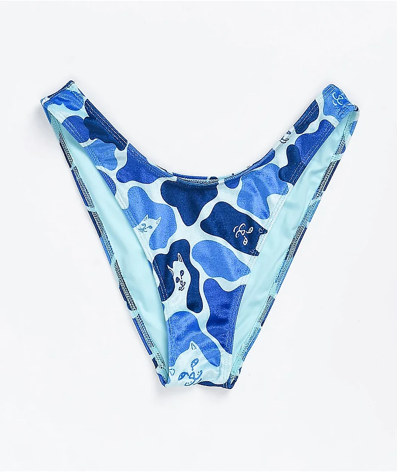 RIPNDIP Blue Camo High Leg Cheeky Bikini Bottom